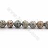 Rouleaux de perles de jaspe naturel K2, rond, diamètre 11mm, trou 1mm, 15~16"/rangée