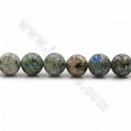 Natürliche K2 Jaspis Perlen Stränge, rund, Durchmesser 12mm, Loch 1 mm, 15 ~ 16 "/ Strang