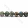 Rouleaux de perles de jaspe naturel K2, rond, diamètre 12mm, trou 1mm, 15~16"/rangée