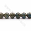 Rouleaux de perles de jaspe naturel K2, rond, diamètre 14mm, trou 1mm, 15~16"/rangée