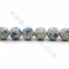 Rouleaux de perles de jaspe naturel K2, rond, diamètre 15mm, trou 1mm, 15~16"/rangée