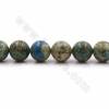 Rouleaux de perles de jaspe naturel K2, rond, diamètre16mm, trou 1mm, 15~16"/rangée