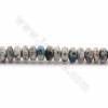 Perles de jaspe naturel K2 en brin, Abacus, taille 4x7mm, trou 0.7mm, 15~16"/brin