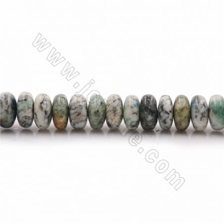 Fili di perle di diaspro naturale K2, Abacus, dimensioni 4x8 mm, foro 0,7 mm, 15~16"/filamento