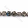 AA Rouleaux de perles de jaspe naturel K2, rond plat, diamètre 11mm, épaisseur 5mm, trou 0.7mm, 15~16"/rangée