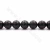 Rouleaux de perles de Labradorite noire naturelle, ronde, taille 20mm, trou 1.2mm, 15~16"/ruban