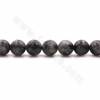 Natural Black Labradorite Beads Strand Faceted Round Diameter 10mm Hole 1mm 15~16"/Strand