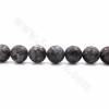 Rangées de perles de Labradorite noire naturelle, facettes rondes, diamètre14mm, trou 1.5mm, 15~16"/rangée