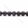 Rangées de perles de Labradorite noire naturelle, facettes rondes, diamètre 19mm, trou 1.5mm, 15~16"/rangée