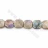 Rouleaux de perles de Labradorite électrodéposées, carrées (à facettes), taille 25x25mm, trou1mm, longueur 15~16"/ran