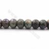 Rouleaux de perles de Labradorite électrodéposées, Abacus (facettes), Taille 15x19mm, Trou 1mm, Longueur 15~16"/rangée