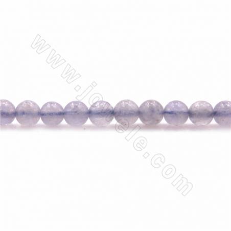 Natural Iolite Cordierite Beads Strand Round Size 4mm Hole 0.9mm 15~16"/Strand