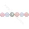 Natural morganite beads strand faceted round diameter 10mm hole 1mm 15~16"/strand