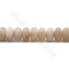 Collier de perles en pierre de lune blanche naturelle, abaque à facettes, taille 9x15mm, trou 1mm, 15~16"/cordeau