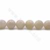Collier de perles en pierre de lune blanche naturelle, facettes rondes, diamètre15mm, trou 1mm, 15~16"/cordeau