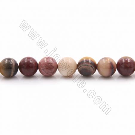 Fili di perline naturali di mookaite, rotonde, diametro 10 mm, foro 1 mm, lunghezza 15~16"/filare
