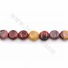 Rouleaux de perles en mookaite naturel, rond plat, taille 10mm,  trou 1mm, longueur 15~16"/rangée