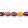 Rouleaux de perles en mookaite naturel, ovale plat (facettes), taille 12x16mm, trou 1mm, longueur 15~16"/ruban