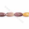 Rouleaux de perles en mookaite naturel, ovale plat (facettes), taille 18x25mm, trou 1.2mm, longueur 15~16"/ruban
