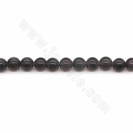 Natureis Obsidian Perlenkette Rund Durchmesser 6mm Loch0.8mm Länge 39~40cm/Strang