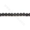 Perles obsidienne glace ronde sur fil  Taille 6mm trou 0.8mm 15~16"/fil