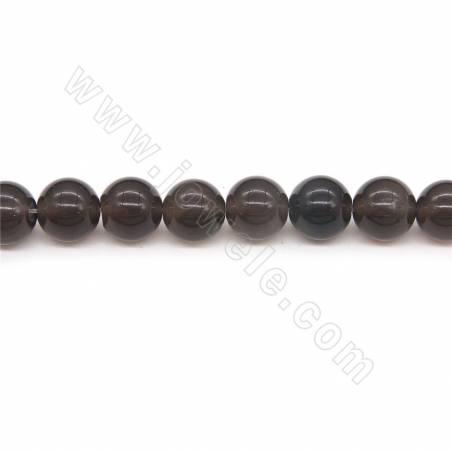 Perles obsidienne glace ronde sur fil  Taille 10mm trou 1mm 15~16"/fil