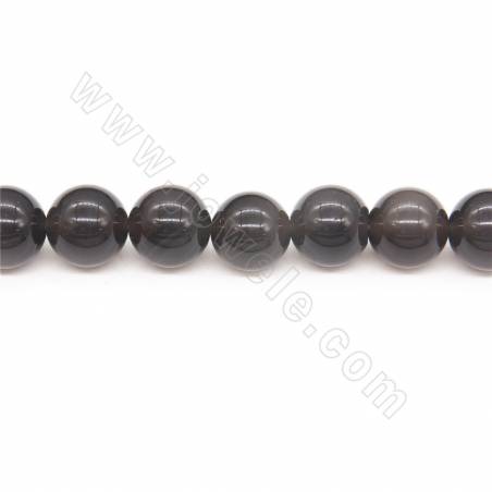Natural Ice Obsidian Beads Strand Round Diameter 12mm Hole  1.2mm Length 39~40cm/Strand