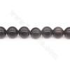 Perles obsidienne glace ronde sur fil  Taille 12mm trou 1.2mm 15~16"/fil