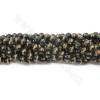 Perles Obsidienne or ronde sur fil Taille 8-12mm trou 1-1.5mm 15~16"/fil