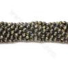 Perles Obsidienne or ronde sur fil  Taille 8-12mm trou 1-1.2mm 15~16"/fil