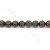 Perles Obsidienne or ronde sur fil Taille 10mm trou 0.7mm 15~16"/fil