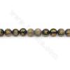 Perles Obsidienne or ronde sur fil Taille 10mm trou 0.8mm 15~16"/fil