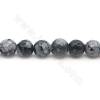 Perles d'obsidienne flocon de neige naturelles à facettes rondes 6 mm trou 1.2mm 15''-16''/cordeau