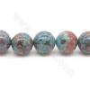 Perles d'obsidienne flocon de neige bleu naturel, diamètre rond 10mm, trou 1.2mm 15''-16''/cordeau