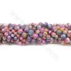 Multicolore Jaspe reconctitué ronde sur fil  Taille 6-10mm trou 1.2mm 15~16"/fil