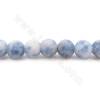 Grânulos Branco Ponto Azul veias Sodalita Natural, Redondo, Diâmetro 6mm, Orifício 1.2 mm, Comprimento 15~16"/pç.