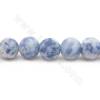 Perline di diaspro blu opaco naturale Diametro rotondo 8 mm Foro 1,2 mm 15~16''/Filiale