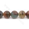 Collier de perles de jaspe océanique naturel rond diamètre 12mm trou 1.2mm 15~16''/cordeau
