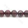 Perles de jaspe naturel bréchique en collier rond diamètre 10mm trou 1.2mm 15''-16''/cordeau