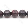 Perles de jaspe naturel bréchique en collier rond diamètre 12mm trou 1.2mm 15''-16''/cordeau