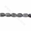 Natural Eagle's Eye Stone Beads Strands Flat Oval Faceted Size 10x14mm Hole 1.2mm 15~16"/Strand
