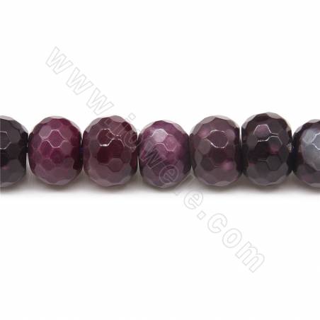Heated Agate  Faceted Abacus Beads Strand Size 11x15mm Hole 2mm Length 39~40cm/Strand