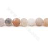 Perles Agate chauffé mate ronde sur fil  Taille  10mm trou 1.2mm 15~16"/fil