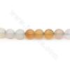 Perles d'Agate chauffé ronde facette sur fil Taille 8mm trou 1mm 15~16"/fil