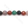 Perles d'Agate multicolore chauffé ronde facette sur fil Taille 18mm trou 2mm 15~16"/fil