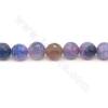 Heated Agate Beads Strand Faceted Round Diameter 12mm Hole 1.2mm Length 39~40cm/Strand