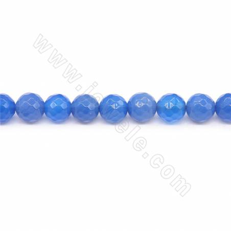 Heated Agate Beads Strand Faceted Round Diameter 8mm Hole 1.2mm Length 39~40cm/Strand
