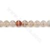 Natural Blossom Agate Beads Strand With Rhinestone Round Diameter 10mm Hole1mm Length 39~40cm/Strand