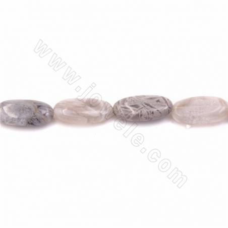 Fili di perline di agata naturale viola, ovale piatto, dimensioni 13x18mm, foro 1,5 mm, 15~16"/filo