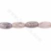 Rouleaux de perles d'agate en dentelle violette naturelle, ovale plat, taille 13x18mm,trou 1.5mm, 15~16"/rangée